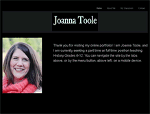 Tablet Screenshot of joannatoole.com